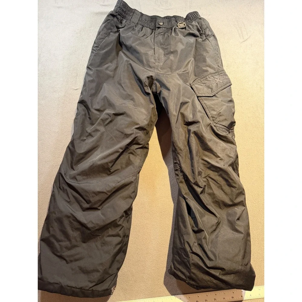 ZeroXposur Kids Black Insulated Snow Pants Cargo Pocket Size L 14/16 Winter Ski